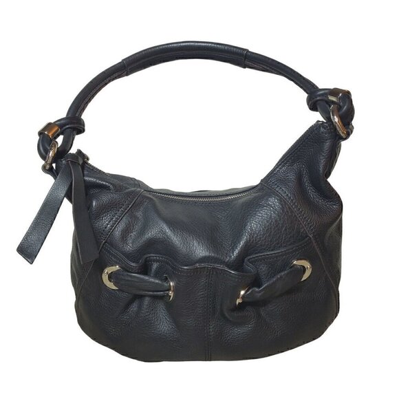 B Makowsaki Black Leather Shoulder Bag - Picture 1 of 11